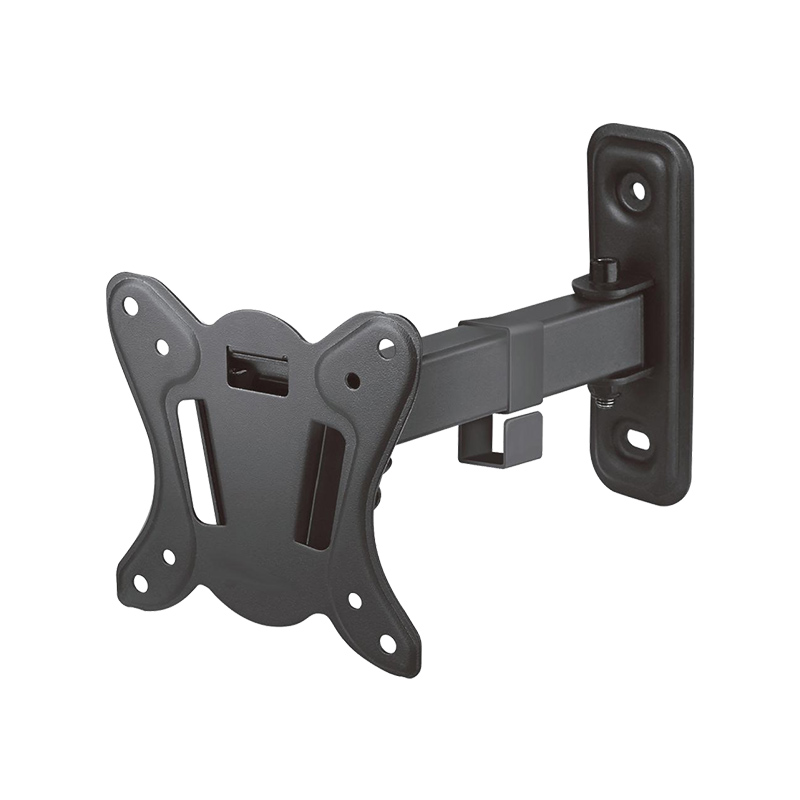 Monitor Wall Mount, Movable TV/Monitor Bracket for Monitors from 13”-27” Flat & Curved, Monitors/TVs up to max. 25 kg VESA Standard 75 x 75 mm to 100 x 100 mm, Black